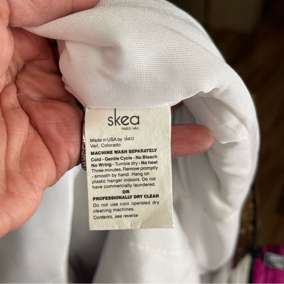 Skea vintage ski jumper brown pink lined used size 6 padded shoulders 90’s - Picture 10 of 14